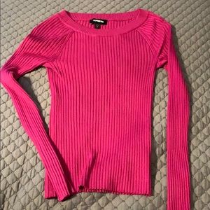 Express fitted ribbed sweater
